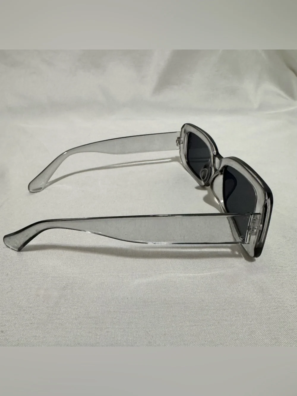 Light Grey Square Frame Glasses